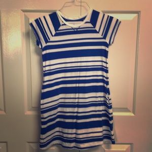 Lands End summer day dress Duke blue 10/12